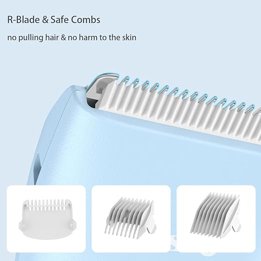 Baby Hair Clipper Quiet Electric Hair Trimmer for Infants and Toddlers USB Rechargeable Waterproof Ceramic Blade Safe Hair Cutting Kit