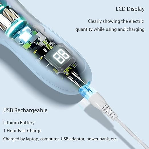 Baby Hair Clipper Quiet Electric Hair Trimmer for Infants and Toddlers USB Rechargeable Waterproof Ceramic Blade Safe Hair Cutting Kit