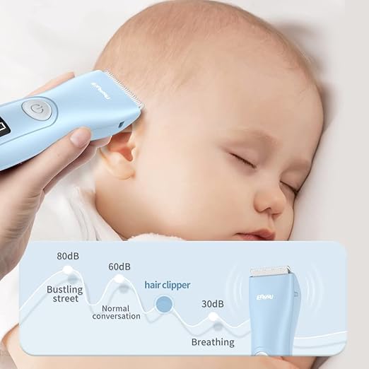 Baby Hair Clipper Quiet Electric Hair Trimmer for Infants and Toddlers USB Rechargeable Waterproof Ceramic Blade Safe Hair Cutting Kit