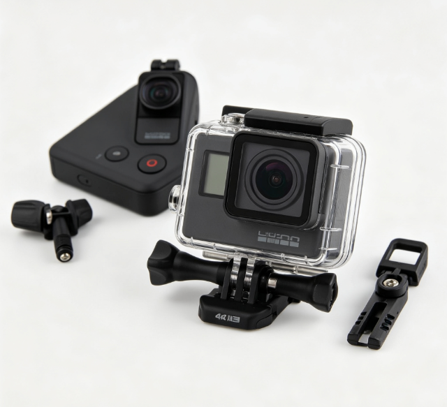 4K Waterproof Action Camera with Image Stabilization, Touch Screen Underwater Cam, Wide Angle Lens for Vlog Snorkeling Travel Recording